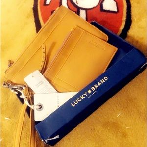 LUCKY BRAND hand bag and wallet leather